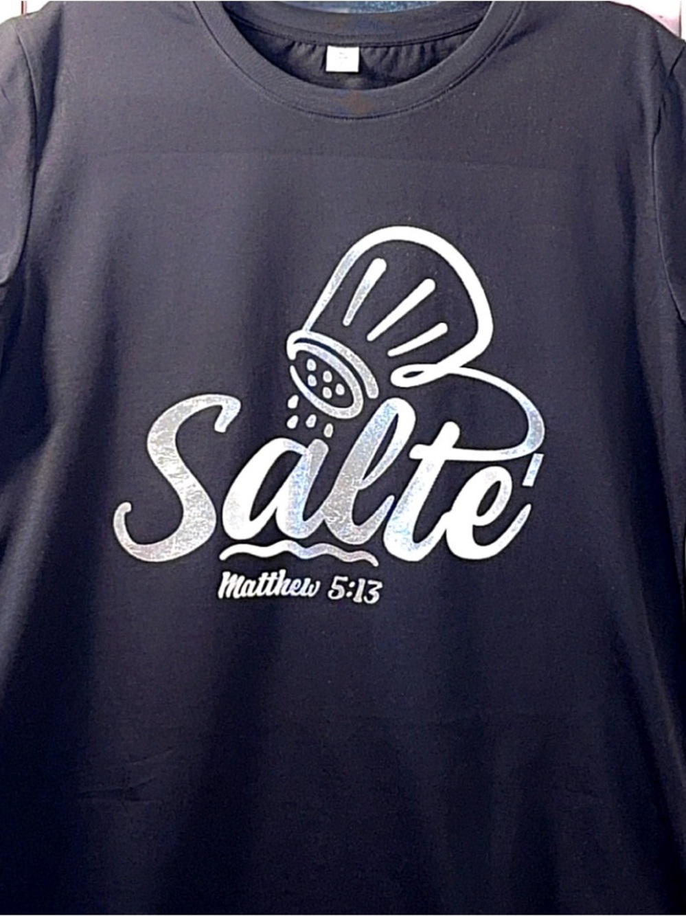 Woman’s Black 'Salte' Graphic Tee - Matthew 5:13